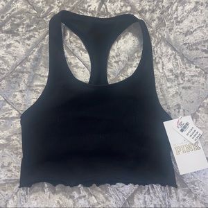 Spiritual Gangster VS Pink Crop Ruffle Top XS/S